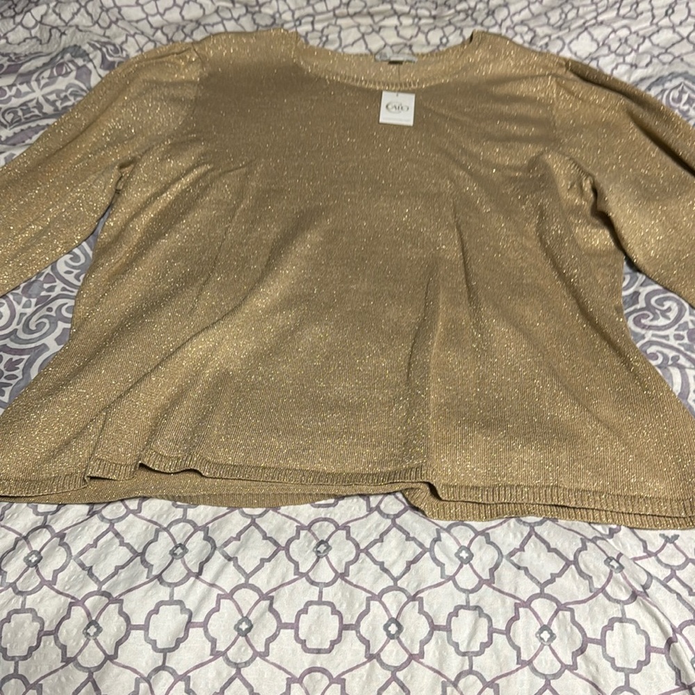Gold long sleeve dress shirt